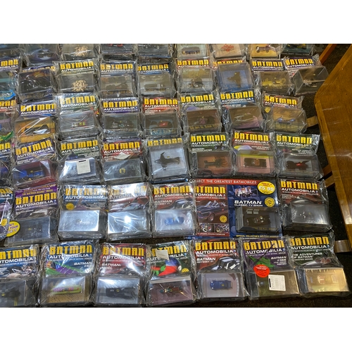 165 - Complete Set of 84 Batman Automobile Collection Magazines and Model Vehicles