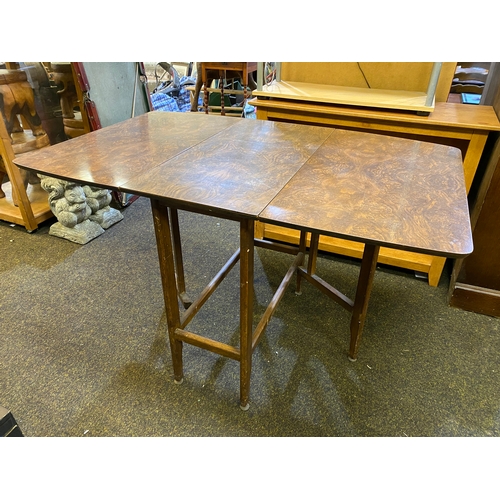 407 - Mid Century Melamine Topped Drop-leaf Table