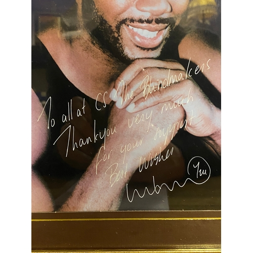 26 - Framed Lennox Lewis Signed Picture, dated August 2000