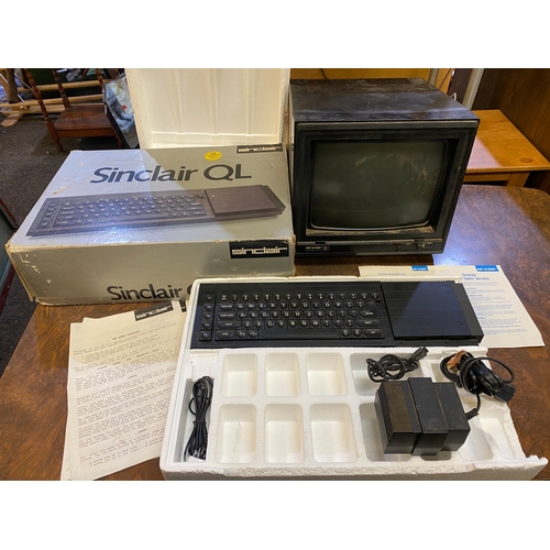 358 - 1984 Sinclair QL with Original Box and Monitor