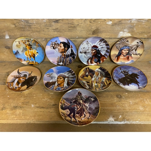 341 - Collection of Decorative Franklin Mint and Western Heritage Museum Native American Plates