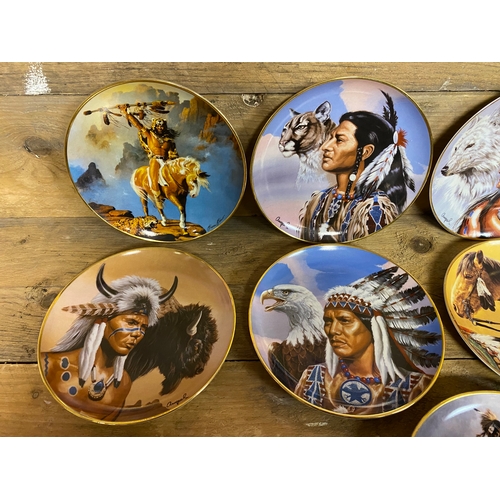 341 - Collection of Decorative Franklin Mint and Western Heritage Museum Native American Plates