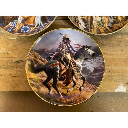 341 - Collection of Decorative Franklin Mint and Western Heritage Museum Native American Plates