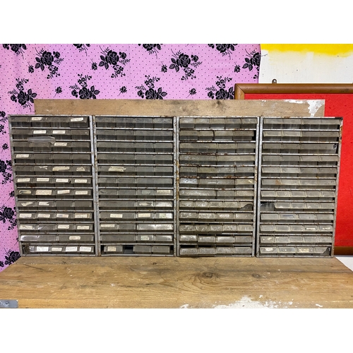 291 - Four Metal Workshop Parts Drawer Units