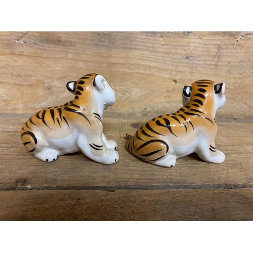 26 - Pair of USSR Lomonosov Tiger Figures