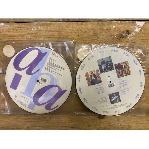 61 - 2x A-ha Picture Vinyl