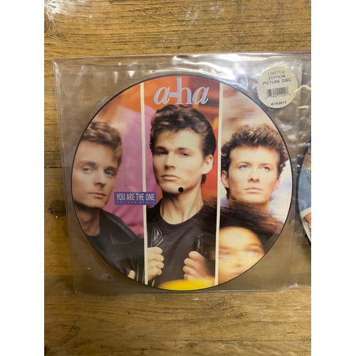 61 - 2x A-ha Picture Vinyl