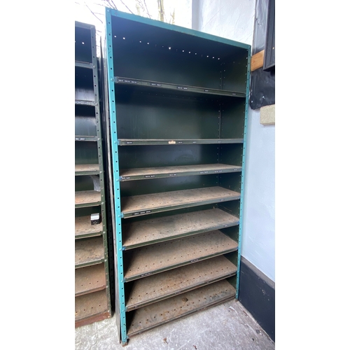 73 - Large Industrial Metal Shelving Unit