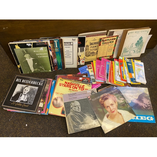 85 - Assortment of Music Books, Vinyl and OS Maps