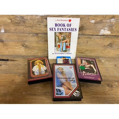 88 - 4x Erotic Video Cassettes and Ann Summers Book