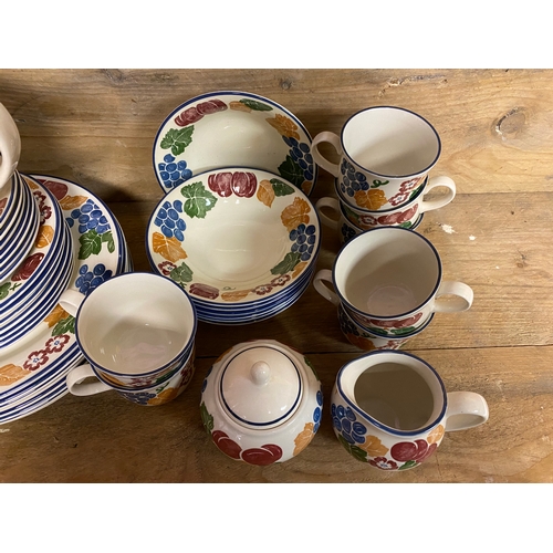 122 - Staffordshire Seven Person Dinner / Teaset with Spares