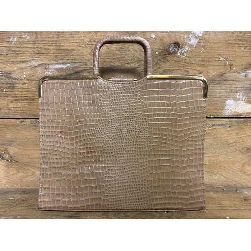 128 - Vintage Lizard Skin Bag