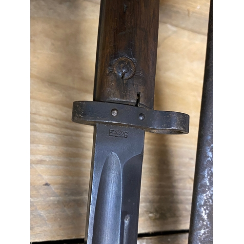 135 - WW2 Bayonet with Sheath, clean example