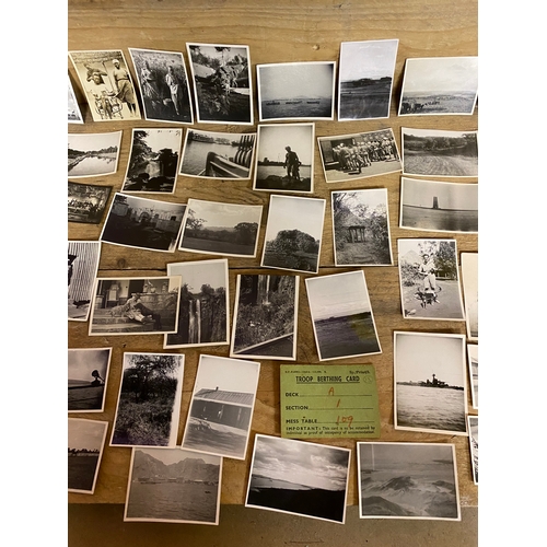 136 - Collection of Original 1940's WW2 Military Travel Photographs, most are dated with Location written ... 