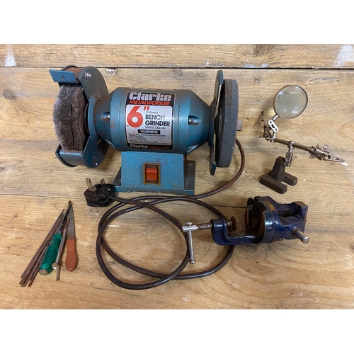 137 - Mixed Tools including Bench Grinder, Untested