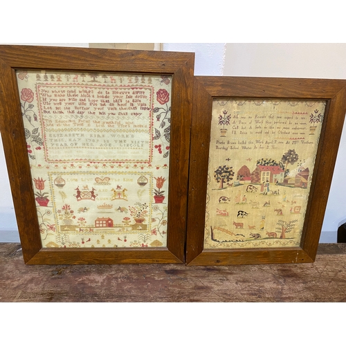 166 - Two Framed Vintage Tapestries