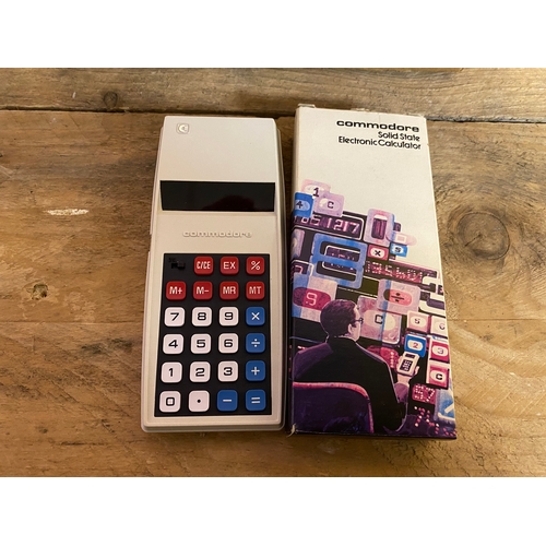 218 - Commodore Model 797D Solid State Electronic Calculator with AC Adaptor - Boxed