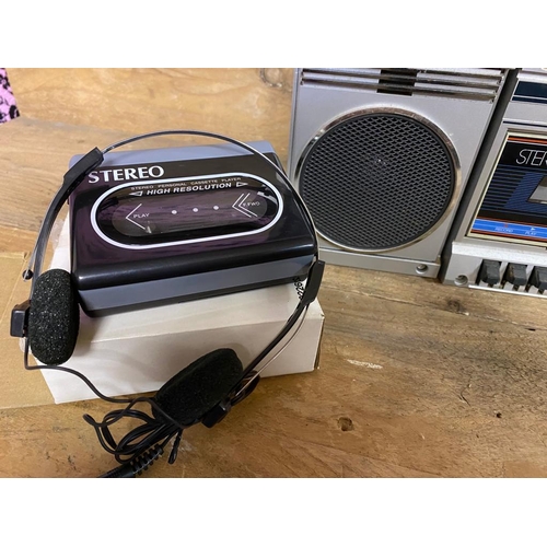 229 - Collection of Retro Tech to include Unisef Cassette Player and Harvard 410T Radio