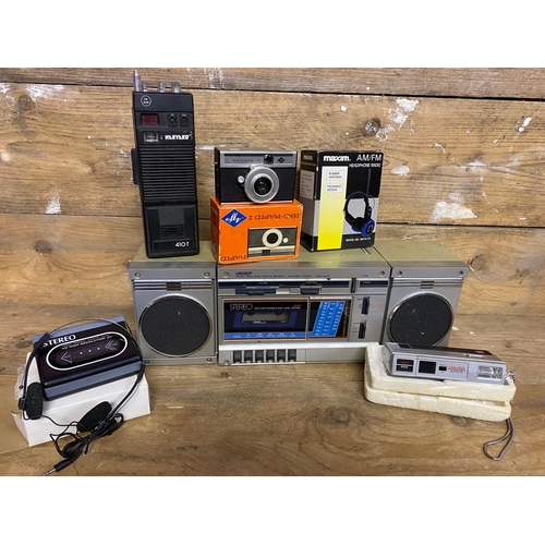 229 - Collection of Retro Tech to include Unisef Cassette Player and Harvard 410T Radio