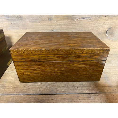 260 - Writing Box, Wooden Box and Double Inkwell