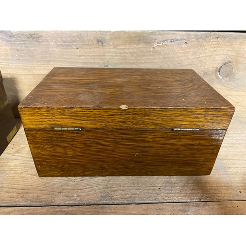 260 - Writing Box, Wooden Box and Double Inkwell