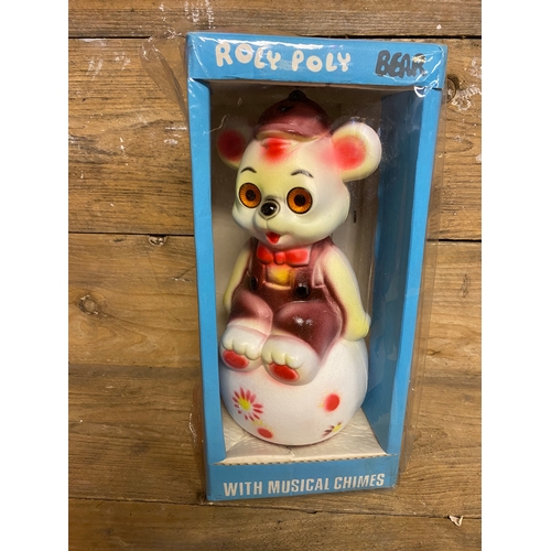 305 - Vintage Roll Poly Bear - Boxed and Sealed