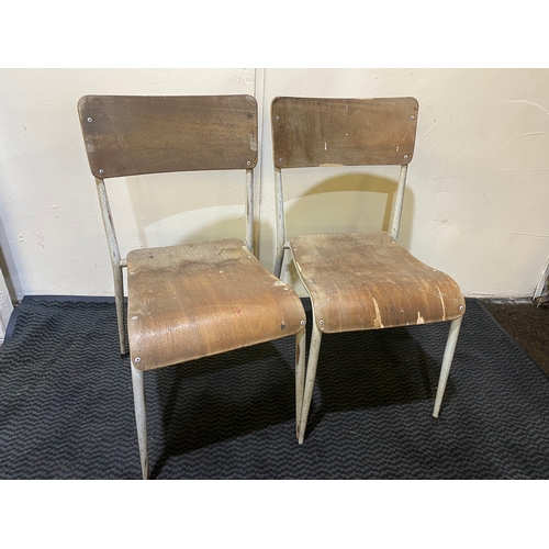 346 - 2x Rustic Wooden Chairs