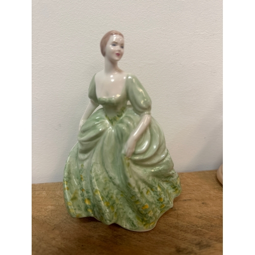 26 - Four small Coalport lady figurines.