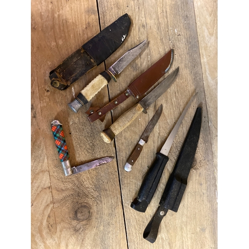 51 - Collection of Knives including Bone Handled