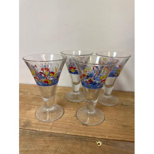 64 - Set of 4 collectable Disney glasses