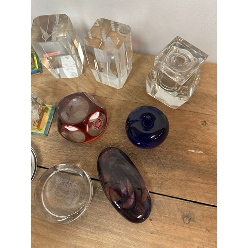 69 - Collection of Glass and Crystal Paperweights