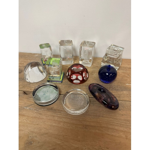 69 - Collection of Glass and Crystal Paperweights