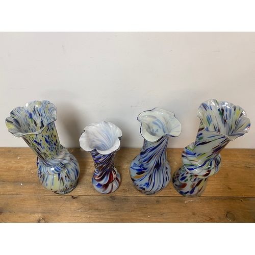 71 - Four Large Art Glass Vases