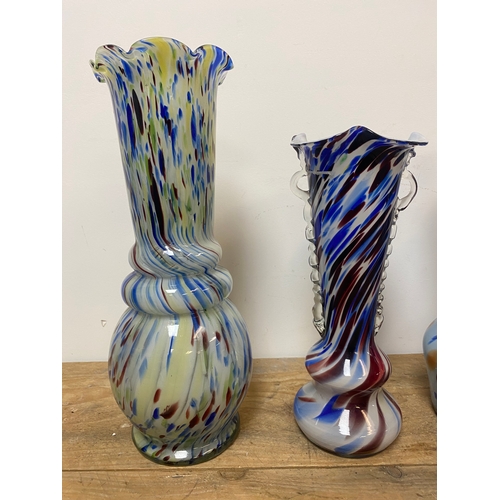 71 - Four Large Art Glass Vases