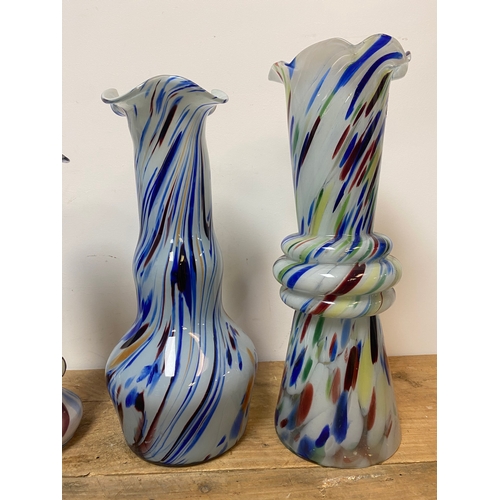 71 - Four Large Art Glass Vases