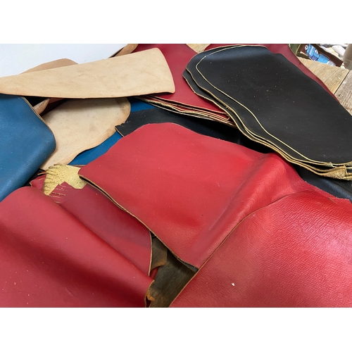 77 - Large Quantity of Leather Sections