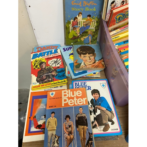 91 - Large Collection of Vintage Annuals to include Blue Peter and Rupert