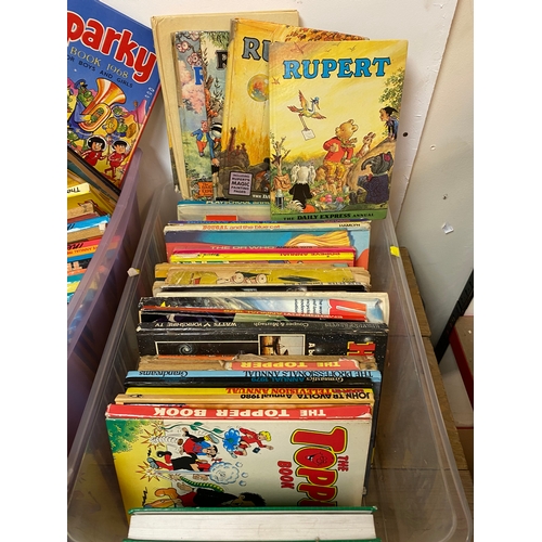 91 - Large Collection of Vintage Annuals to include Blue Peter and Rupert