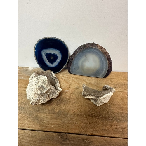 126 - 2x Crystal Slices and Geode