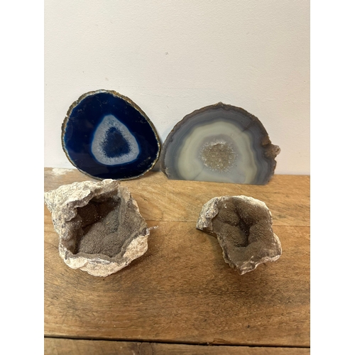 126 - 2x Crystal Slices and Geode