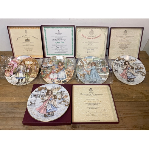 132 - Five Boxed Royal Worcester Collectible Plates