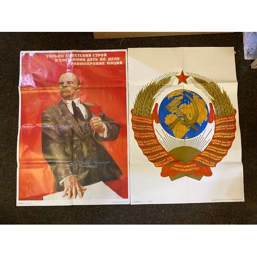 142 - Pair of Vintage Soviet Posters