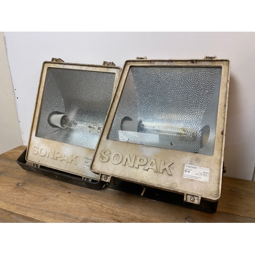 163 - Pair of Large Industrial Spotlights