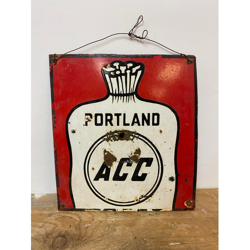 168 - Portland Cement Enamel Sign