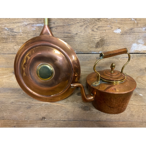 175 - Copper Kettle and Wall Hanging