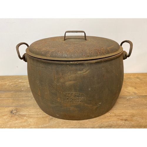 178 - Cast Iron Baldwin Cooking Pot, 36cm