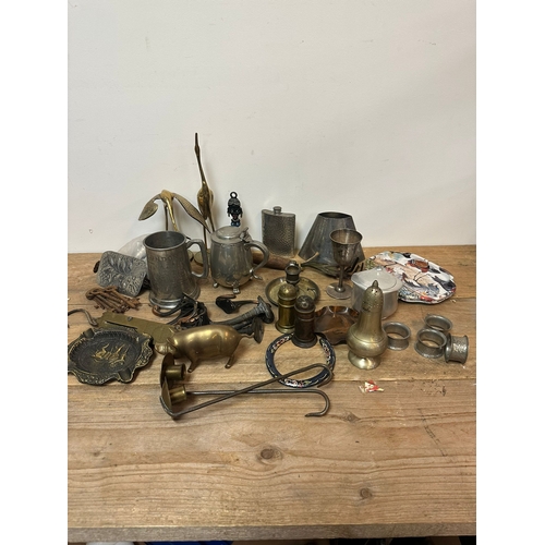 184 - Collection of Metalware including Brass Animals