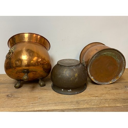 187 - Three Copper Planters