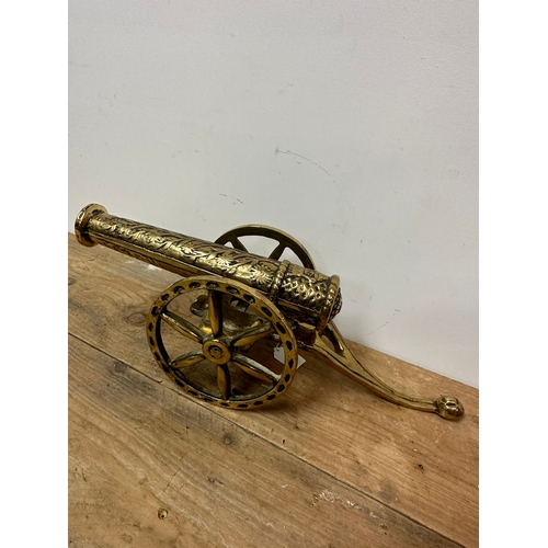 194 - Large Heavy Brass Cannon