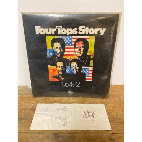 202 - The Four Tops Vinyl LP - Four Tops Story 1964-1972 with Accompanying Autographs